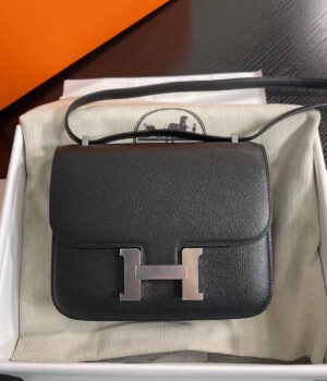 Hermes Constance 19cm, CK 89, Epsom