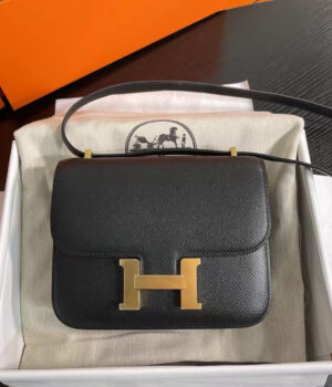 Hermes Constance 19cm, CK 89, Epsom