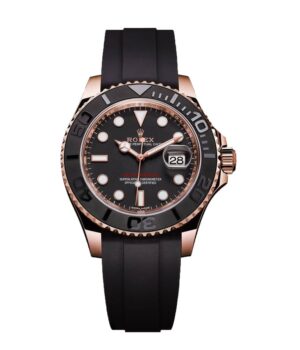 Rolex Yacht-Master 40 116655 SATS Rose Gold Automatic Rubber Black Dial Replica