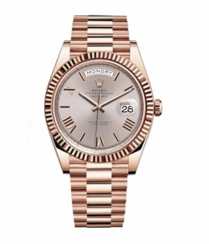 Rolex Day-Date 228235 AR Rose Gold Wrapped Rhodium Dial Replica
