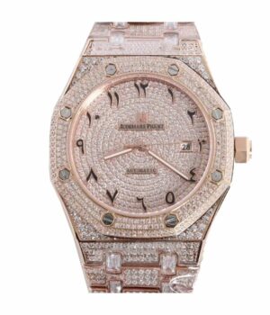 Audemars Piguet Royal Oak Iced Out Rose Gold Replica