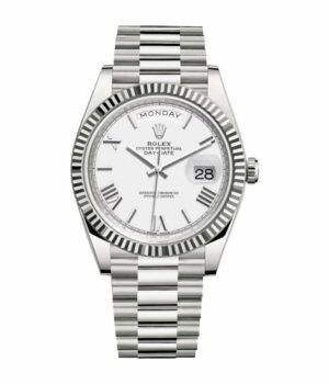 Rolex Day-Date 40 228239 EW Stainless Steel White Gold Dial Oyster Replica