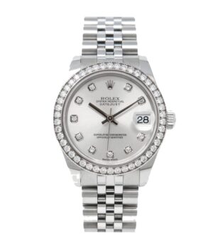 Rolex Datejust 178384-0017 White Gold Black & Diamond Dial Replica