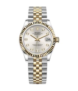Rolex Datejust 278273 Steel And Yellow Gold Silver With Diamond Dial Replica