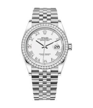 Rolex Datejust 36 126284RBR-0018 White Roman Dial Jubilee Replica