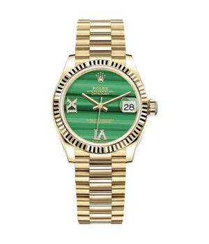 Rolex Datejust Gold Green Dial Replica
