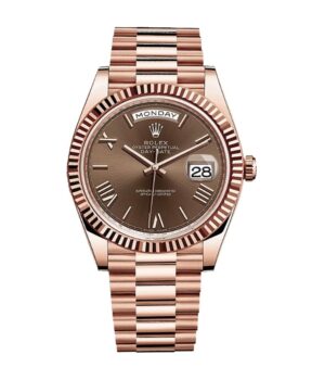 Rolex Day Date 228235 Rose Gold Chocolate Roman Dial Replica