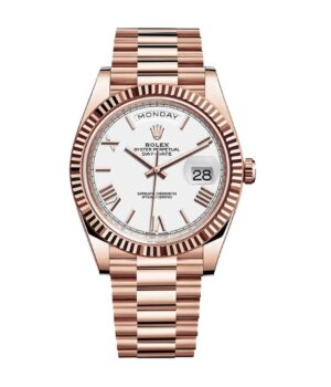 Rolex Day-Date 228235 KW Rose Gold White Dial Replica