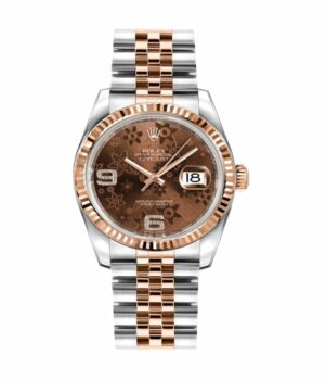Rolex Datejust 116231-0105 Chocolate Floral Dial Replica