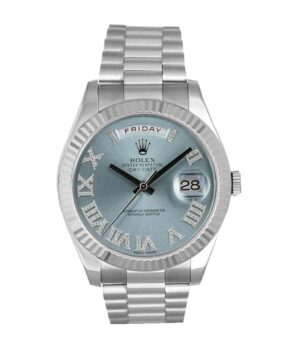Rolex Day-Date II 218239 Ice Blue Roman Diamond Dial Replica
