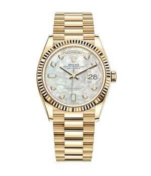 Rolex Day-Date 128238 Yellow Gold Mother Of Pearl Dial Replica