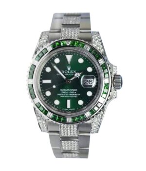 Rolex Submariner Hulk 116610LV Diamond Green Dial Iced Out Replica