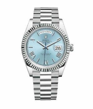 Rolex Day Date Ice Blue Grooved Replica