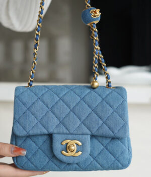 Chanel 22C Denim Mini Flap